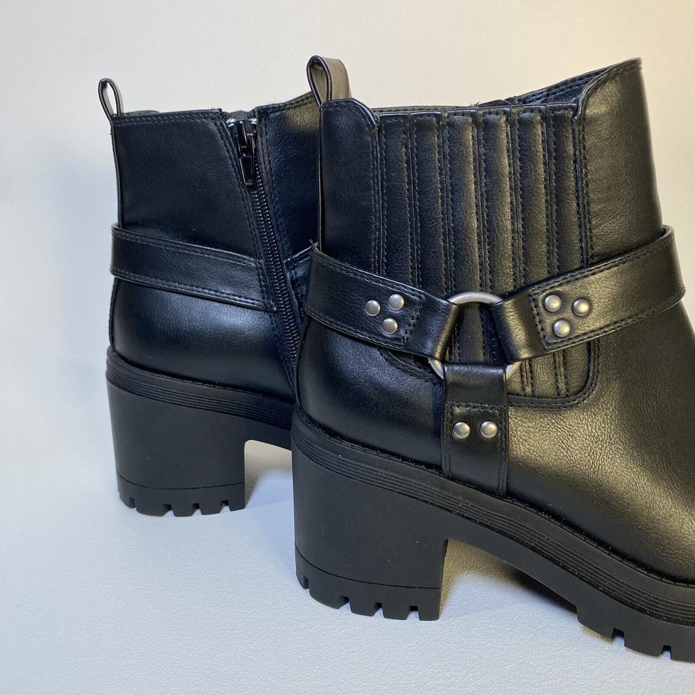 Sincerely Jules Combat Boots Size 8 Dolphin Black 3" Lug Sole - Picture 7 of 16